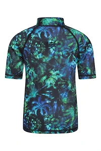 Short Sleeve Kids Printed Rash Guard