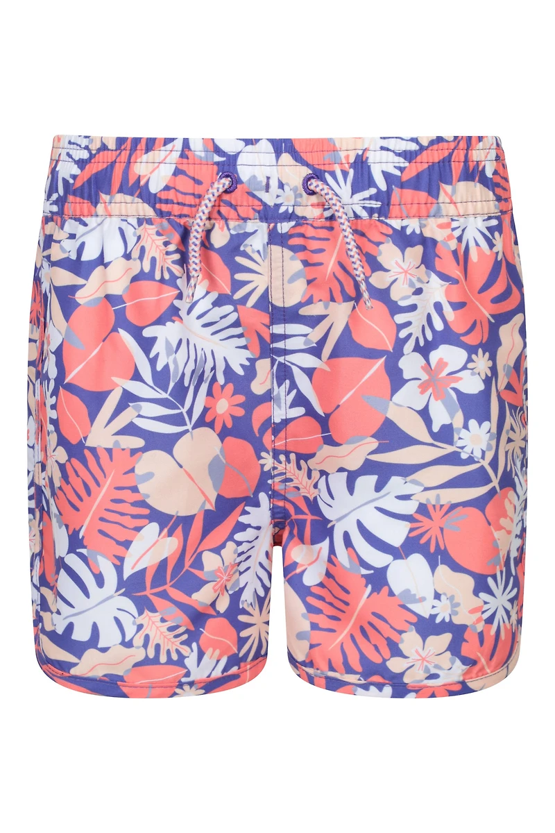 Coral Kids Patterned Boardshorts