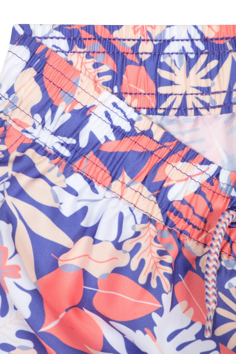 Coral Kids Patterned Boardshorts