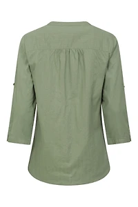 Petra Womens Relaxed Fit 3/4 Sleeve Shirt