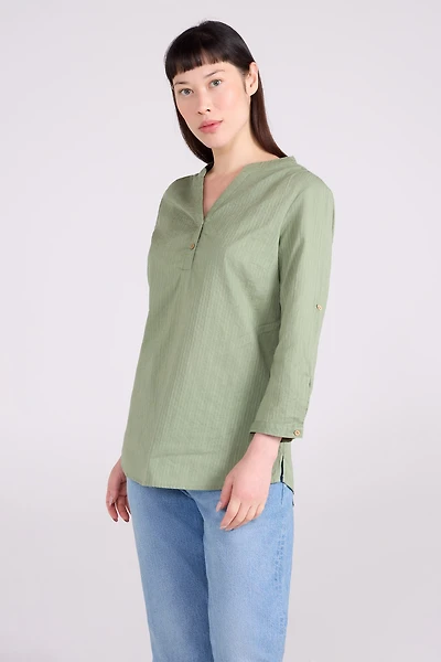 Petra Womens Relaxed Fit 3/4 Sleeve Shirt
