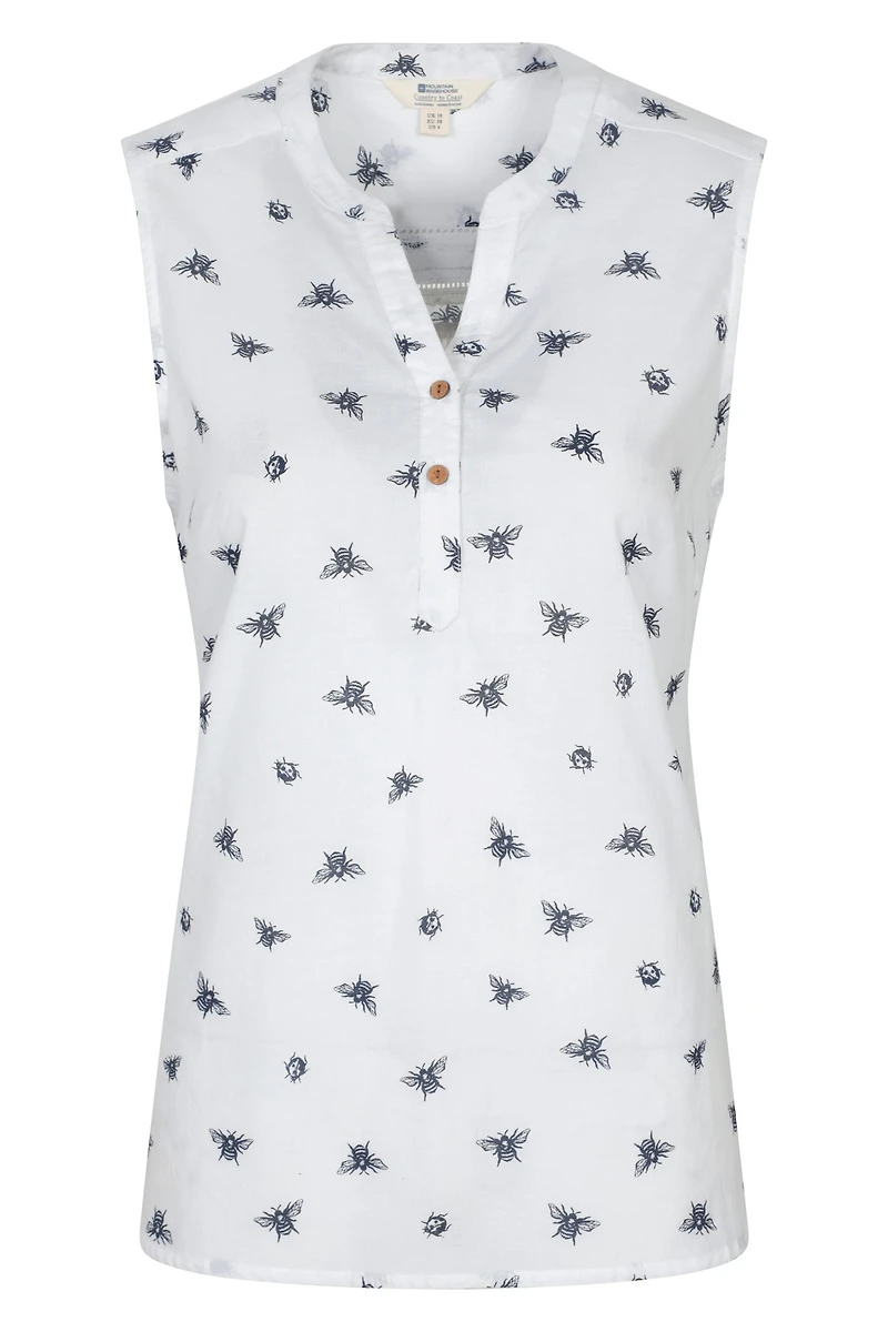 Petra Womens Printed Sleeveless Shirt
