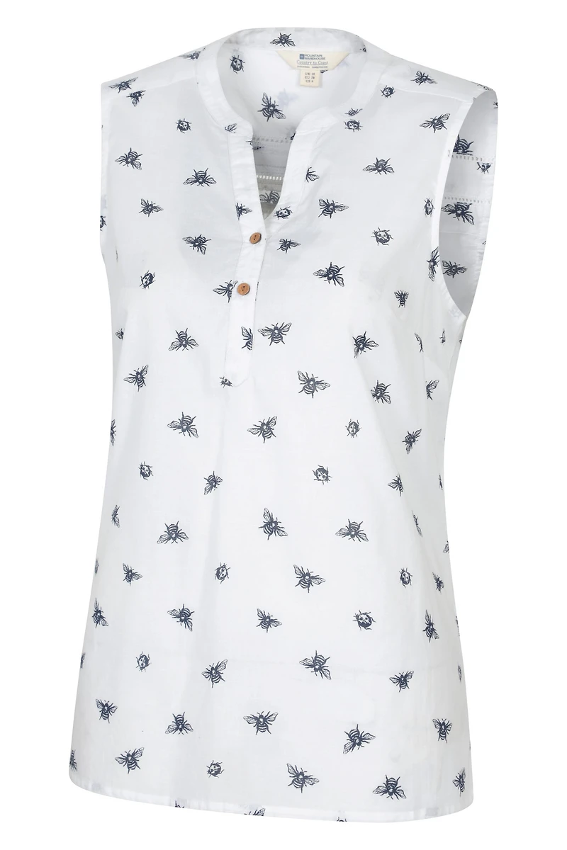 Petra Womens Printed Sleeveless Shirt