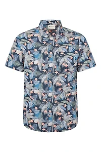 Tropical Printed Mens Short Sleeved Shirt