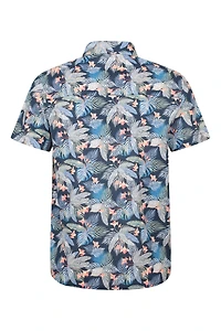 Tropical Printed Mens Short Sleeved Shirt