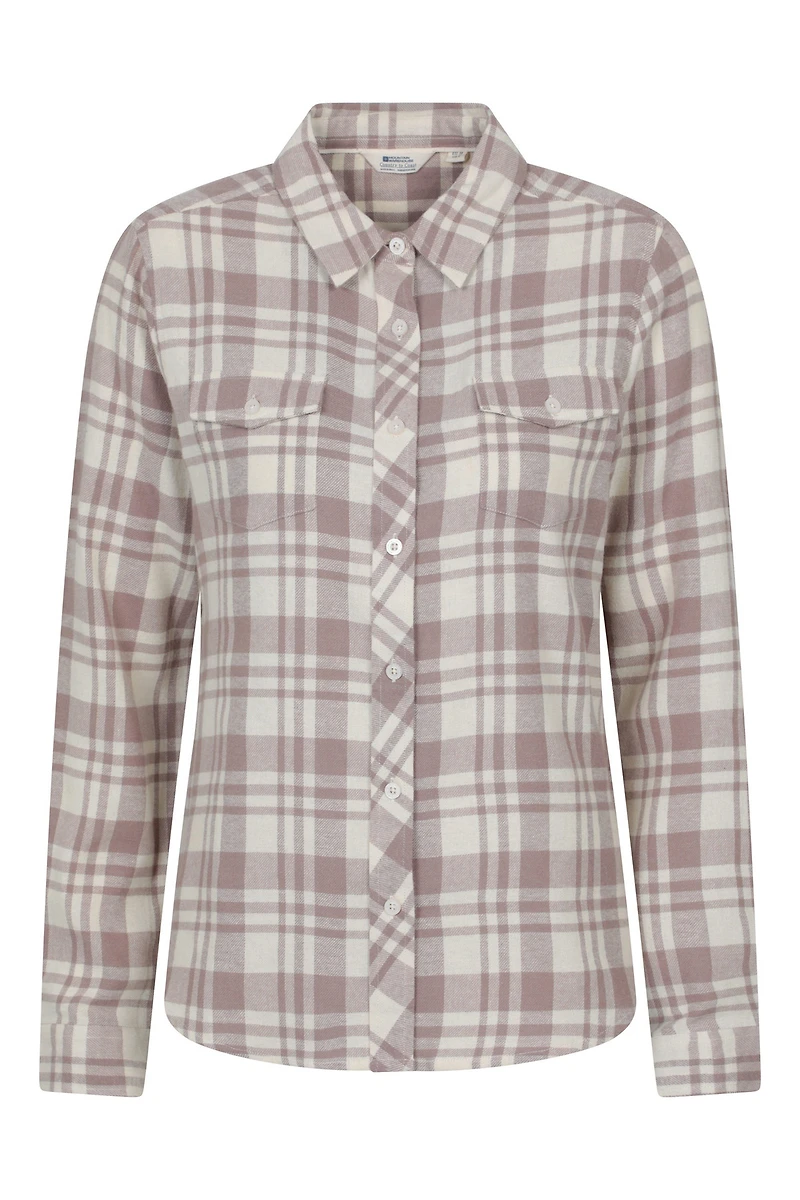 Willow Womens Brushed Flannel Slim-Fit Shirt