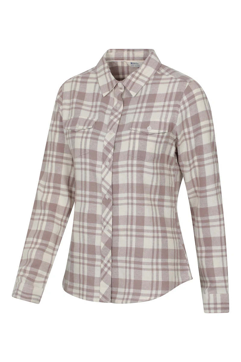 Willow Womens Brushed Flannel Slim-Fit Shirt