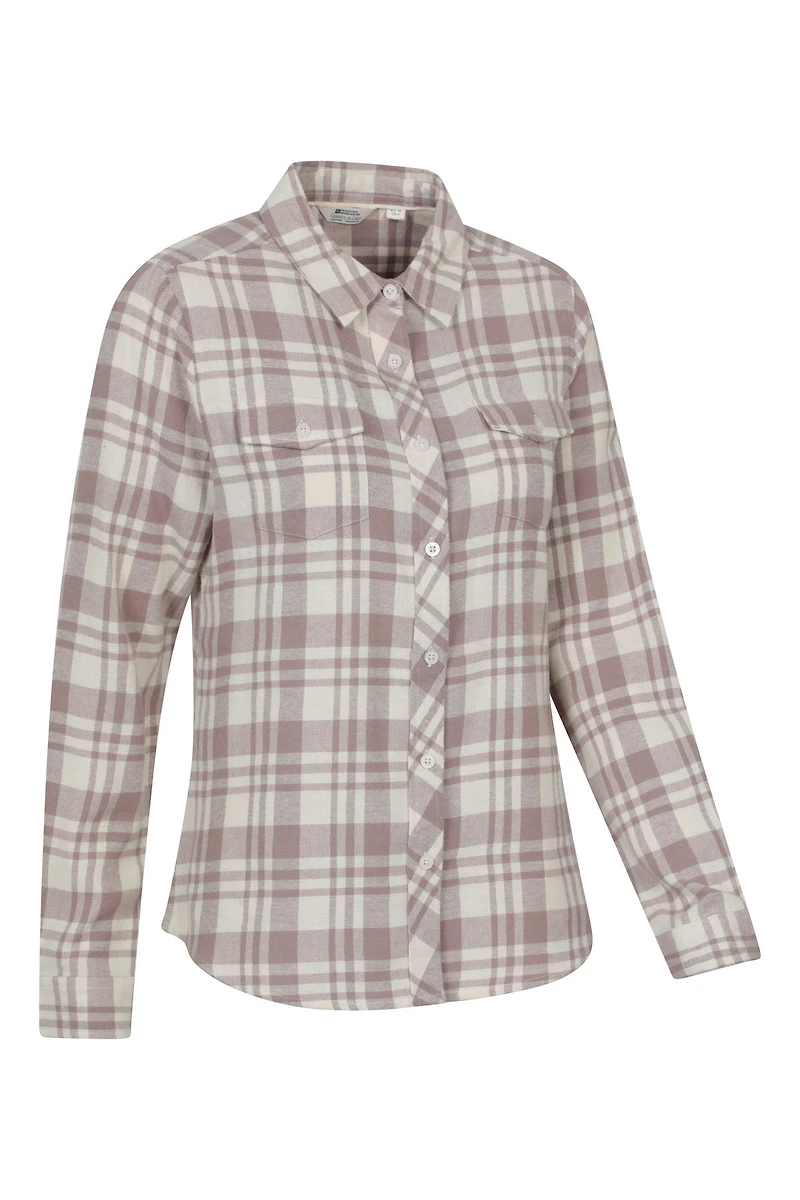 Willow Womens Brushed Flannel Slim-Fit Shirt