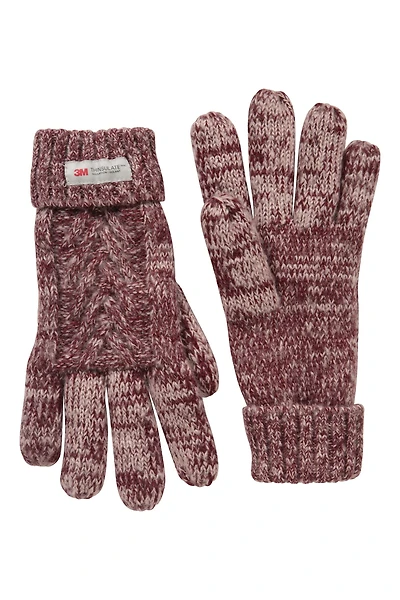 Thinsulate Cable Knit Womens Gloves