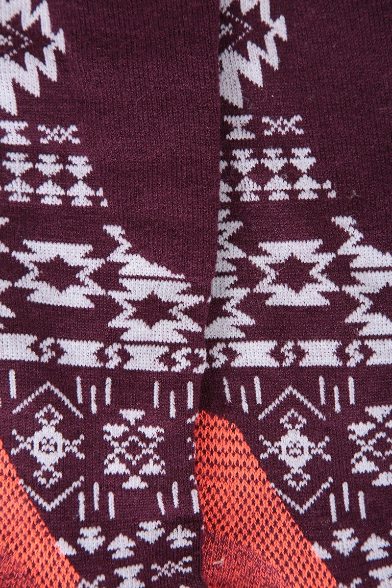 Polar Womens Patterned Merino Technical Knee Length Ski Socks