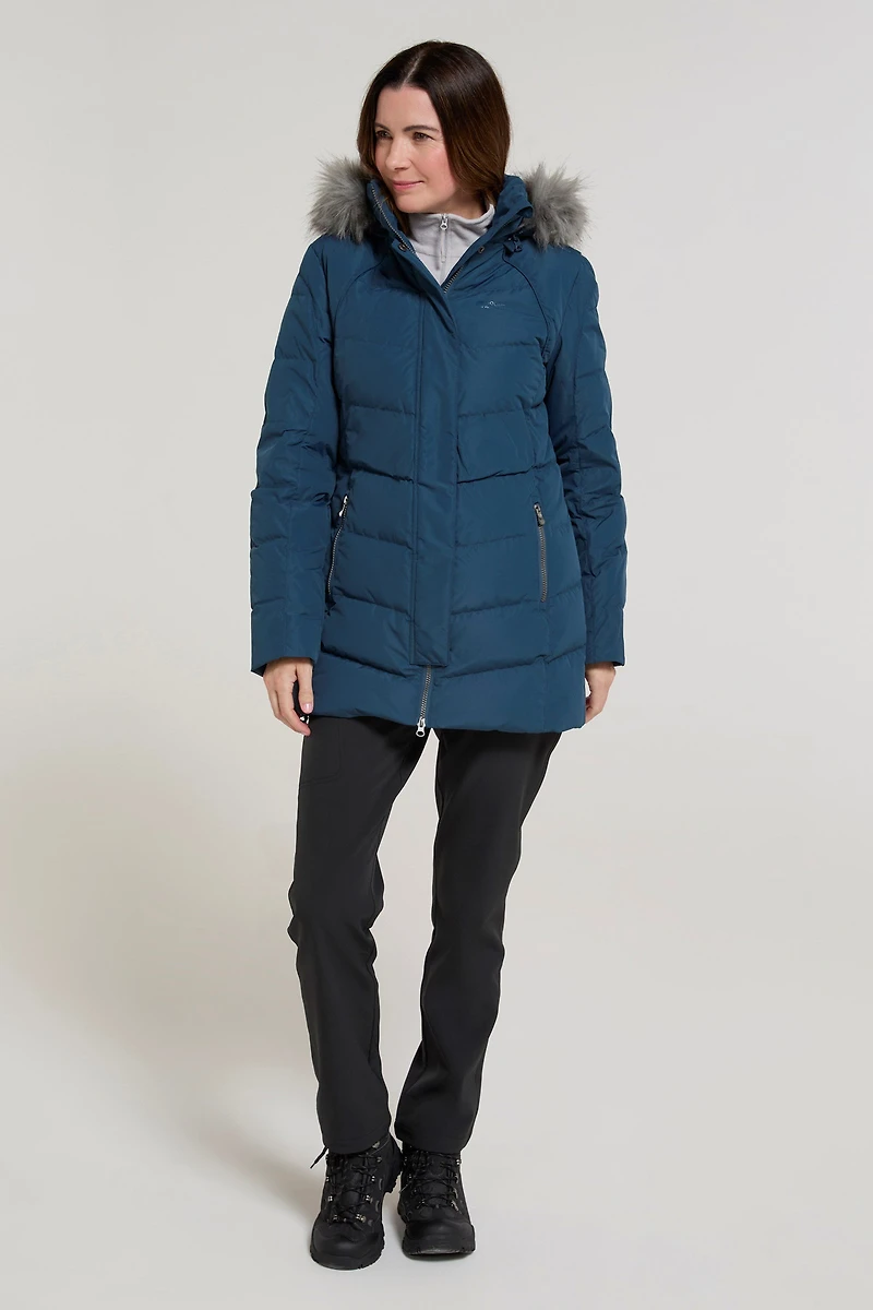 Isla II Womens Long Down Jacket