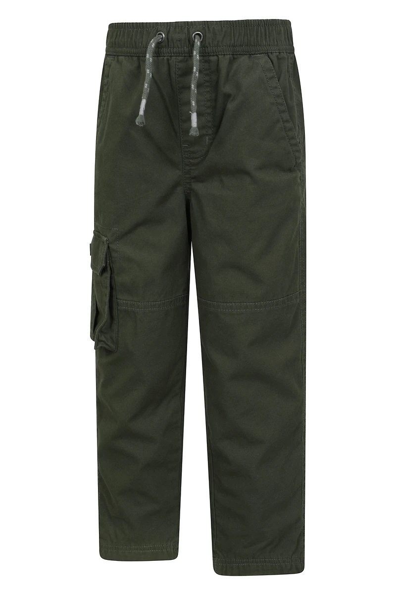 Pull Up Kids Jersey Lined Cargo Pants