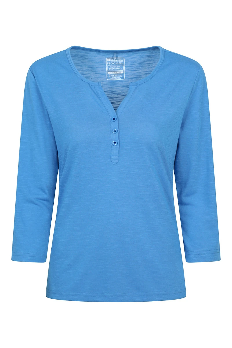 Agra Womens 3/4 Sleeve Slub Tee