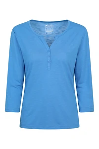 Agra Womens 3/4 Sleeve Slub Tee