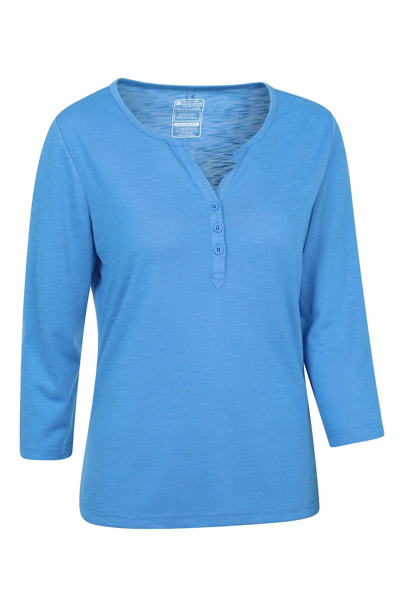 Agra Womens 3/4 Sleeve Slub Tee