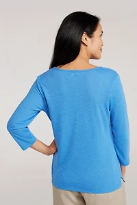 Agra Womens 3/4 Sleeve Slub Tee