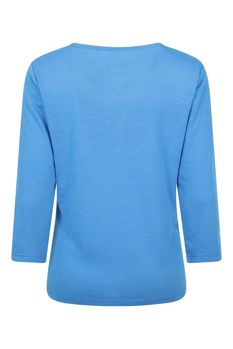 Agra Womens 3/4 Sleeve Slub Tee