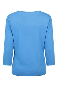 Agra Womens 3/4 Sleeve Slub Tee