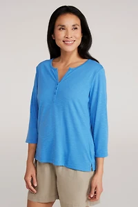 Agra Womens 3/4 Sleeve Slub Tee