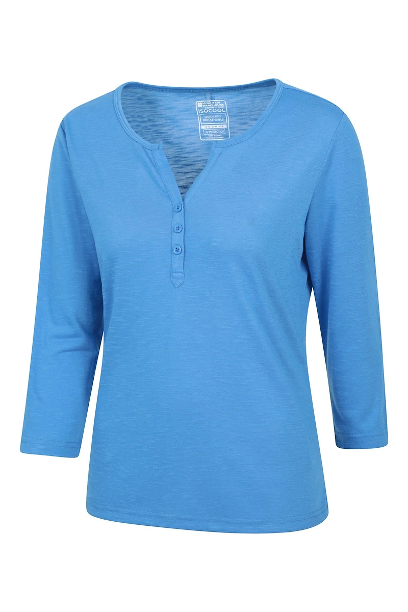 Agra Womens 3/4 Sleeve Slub Tee