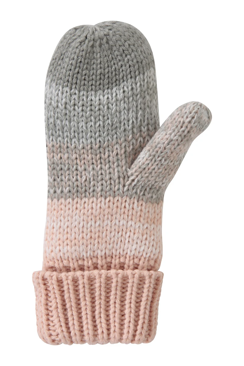 Salzburg Knitted Stripe Womens Mittens