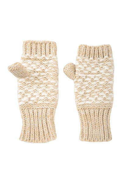 Patterned Fingerless Knitted Womens Mittens