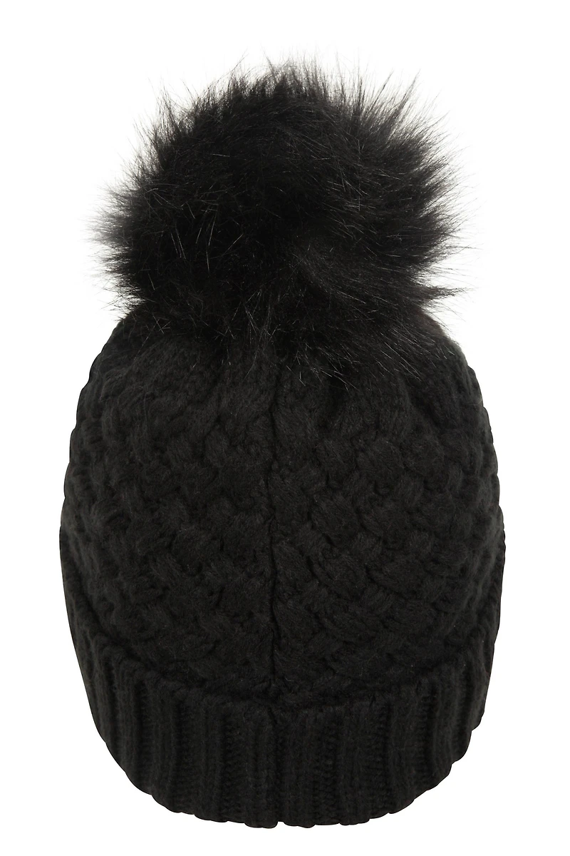 Lisbon Sherpa Lined Womens Thermal Pom-Pom Beanie