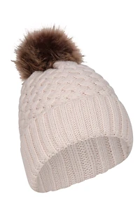 Lisbon Sherpa Lined Womens Thermal Pom-Pom Beanie