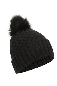 Lisbon Sherpa Lined Womens Thermal Pom-Pom Beanie