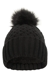 Lisbon Sherpa Lined Womens Thermal Pom-Pom Beanie