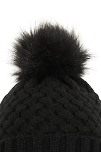 Lisbon Sherpa Lined Womens Thermal Pom-Pom Beanie