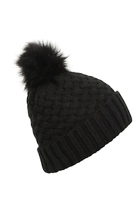 Lisbon Sherpa Lined Womens Thermal Pom-Pom Beanie