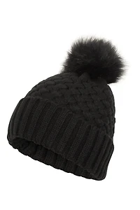 Lisbon Sherpa Lined Womens Thermal Pom-Pom Beanie