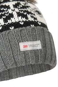 Thinsulate Fairisle Womens Pom Beanie
