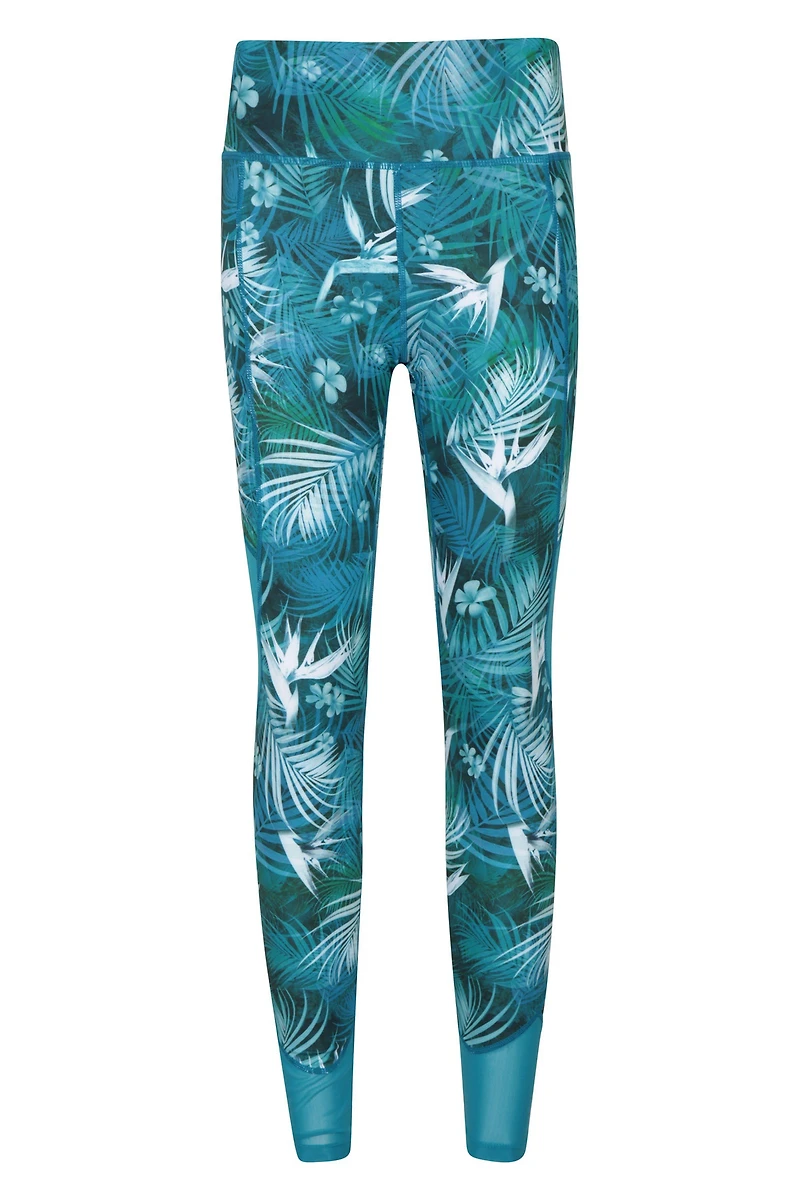 Patterned High-Waisted Panelled Womens Leggings