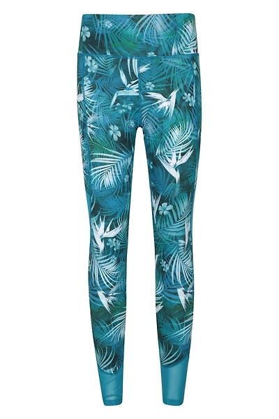 Patterned High-Waisted Panelled Womens Leggings