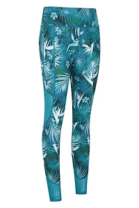 Patterned High-Waisted Panelled Womens Leggings