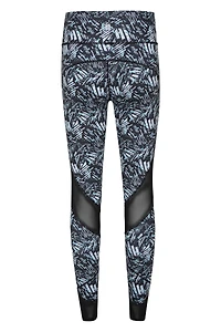 Patterned High-Waisted Panelled Womens Leggings