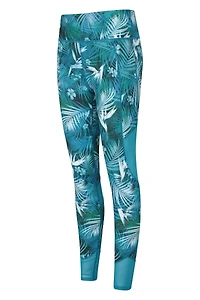 Patterned High-Waisted Panelled Womens Leggings