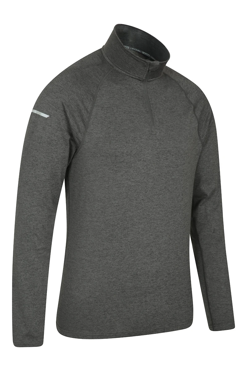 Echo Melange Mens Half-Zip Midlayer