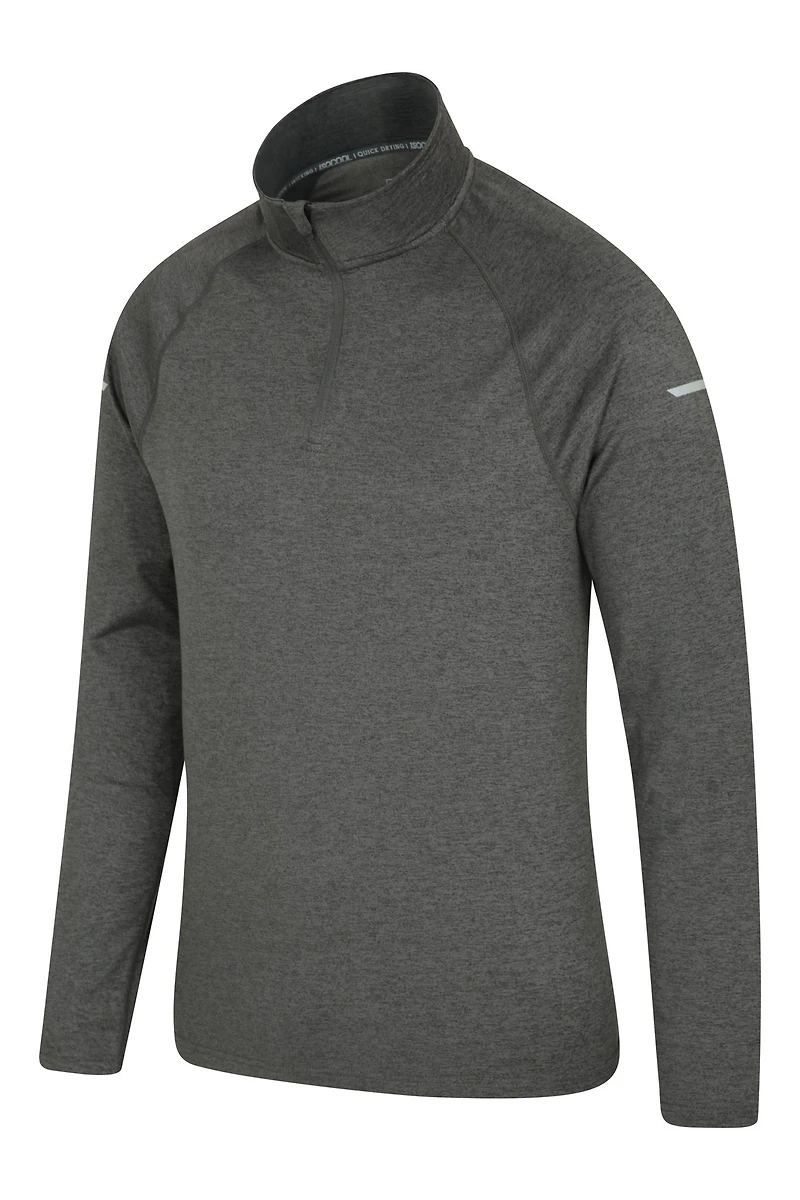 Echo Melange Mens Half-Zip Midlayer