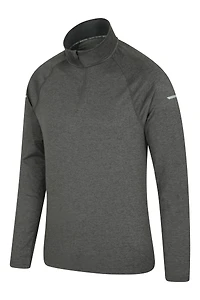 Echo Melange Mens Half-Zip Midlayer