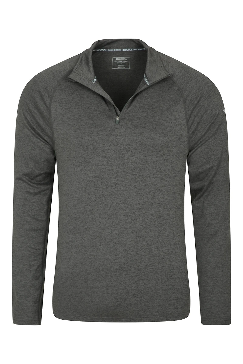 Echo Melange Mens Half-Zip Midlayer