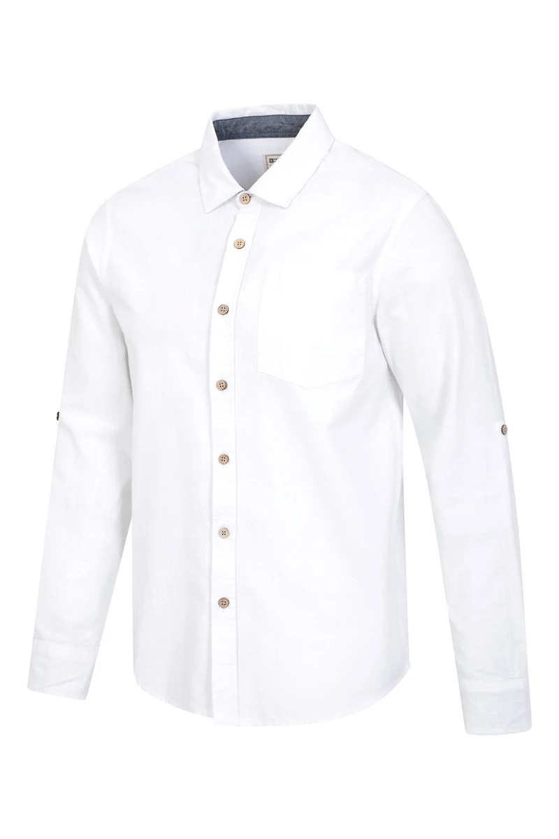 Coconut Textured Mens Long Sleeved Shirt