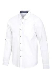 Coconut Textured Mens Long Sleeved Shirt