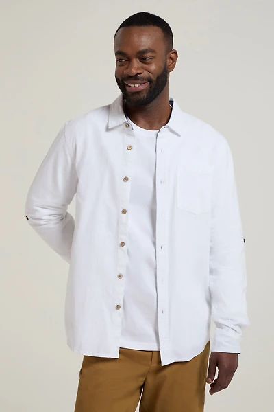 Coconut Textured Mens Long Sleeved Shirt