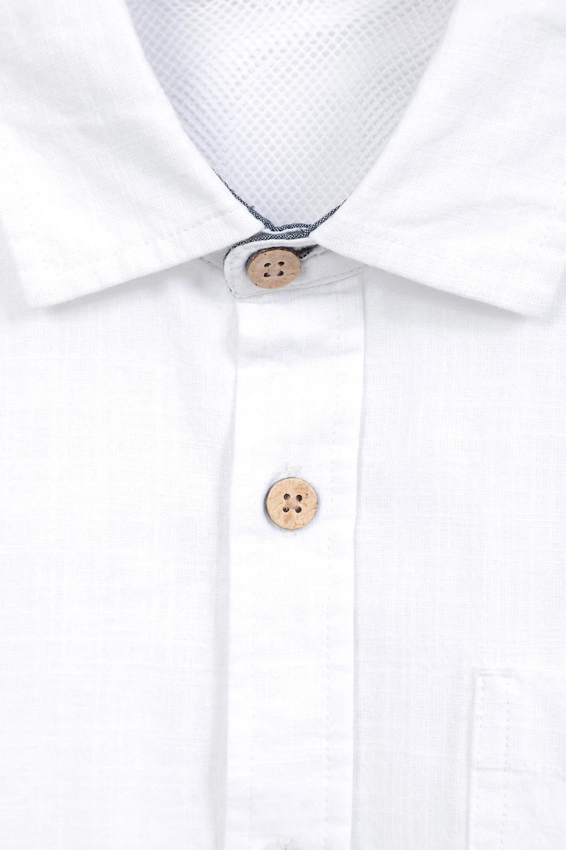 Coconut Textured Mens Long Sleeved Shirt