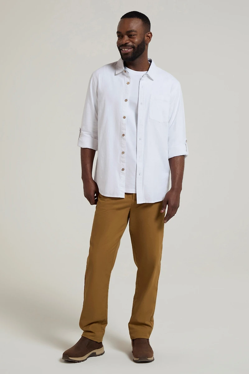 Coconut Textured Mens Long Sleeved Shirt