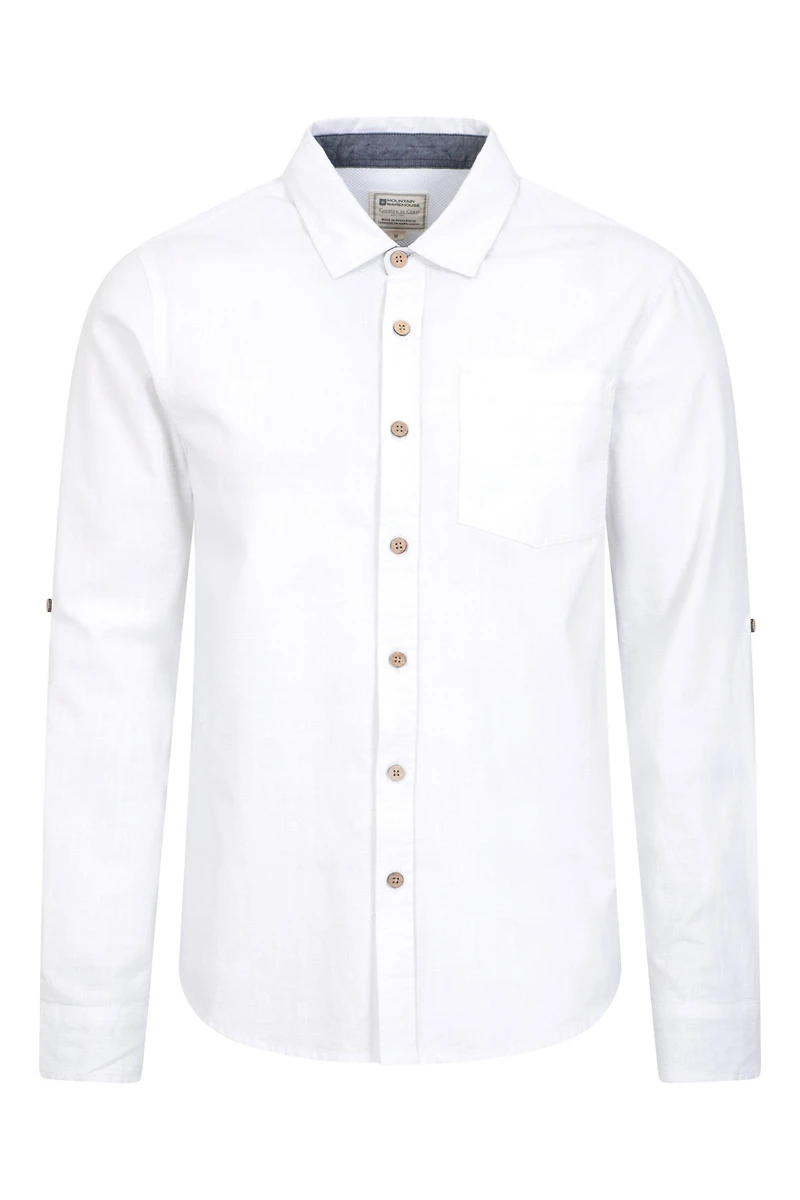 Coconut Textured Mens Long Sleeved Shirt