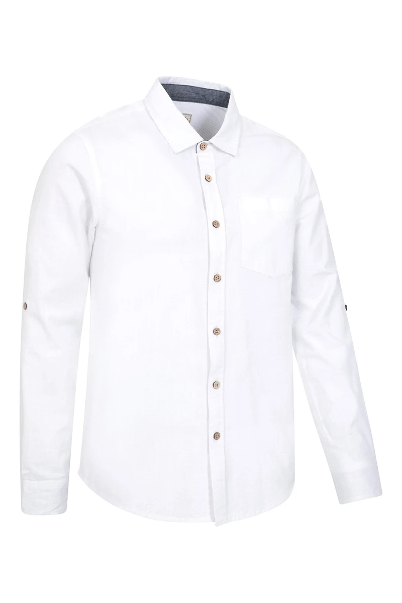 Coconut Textured Mens Long Sleeved Shirt